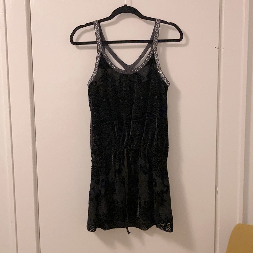 Free People Velvet Burnout Sequin Tunic